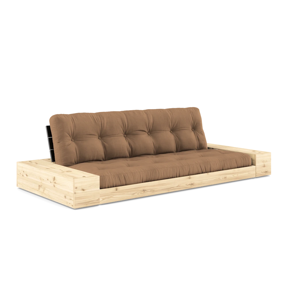 KARUP Rozkládací pohovka BASE s postranním úložným prostorem mocca 244 cm