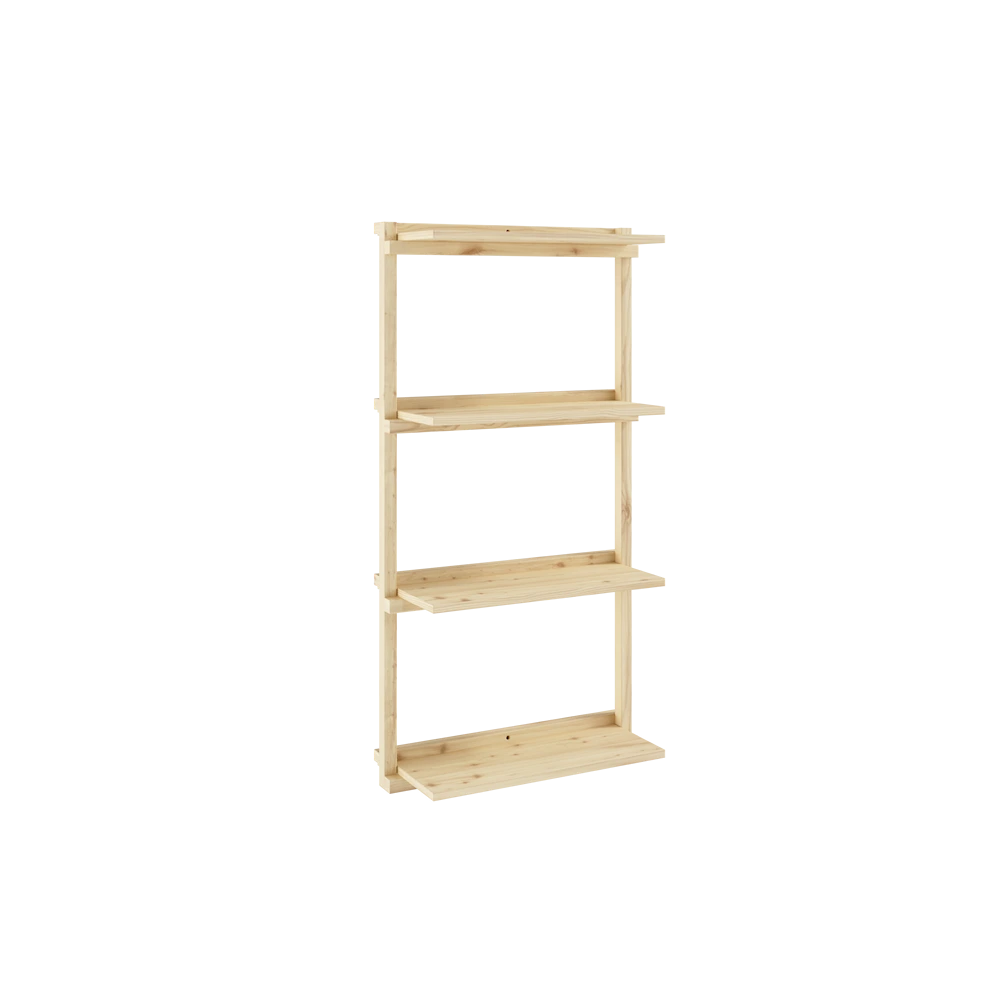 KARUP Nástěnná knihovna GROOVE 66x127 cm přírodní