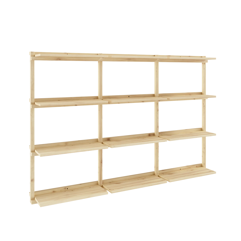 KARUP Nástěnná knihovna GROOVE 192x127 přírodní