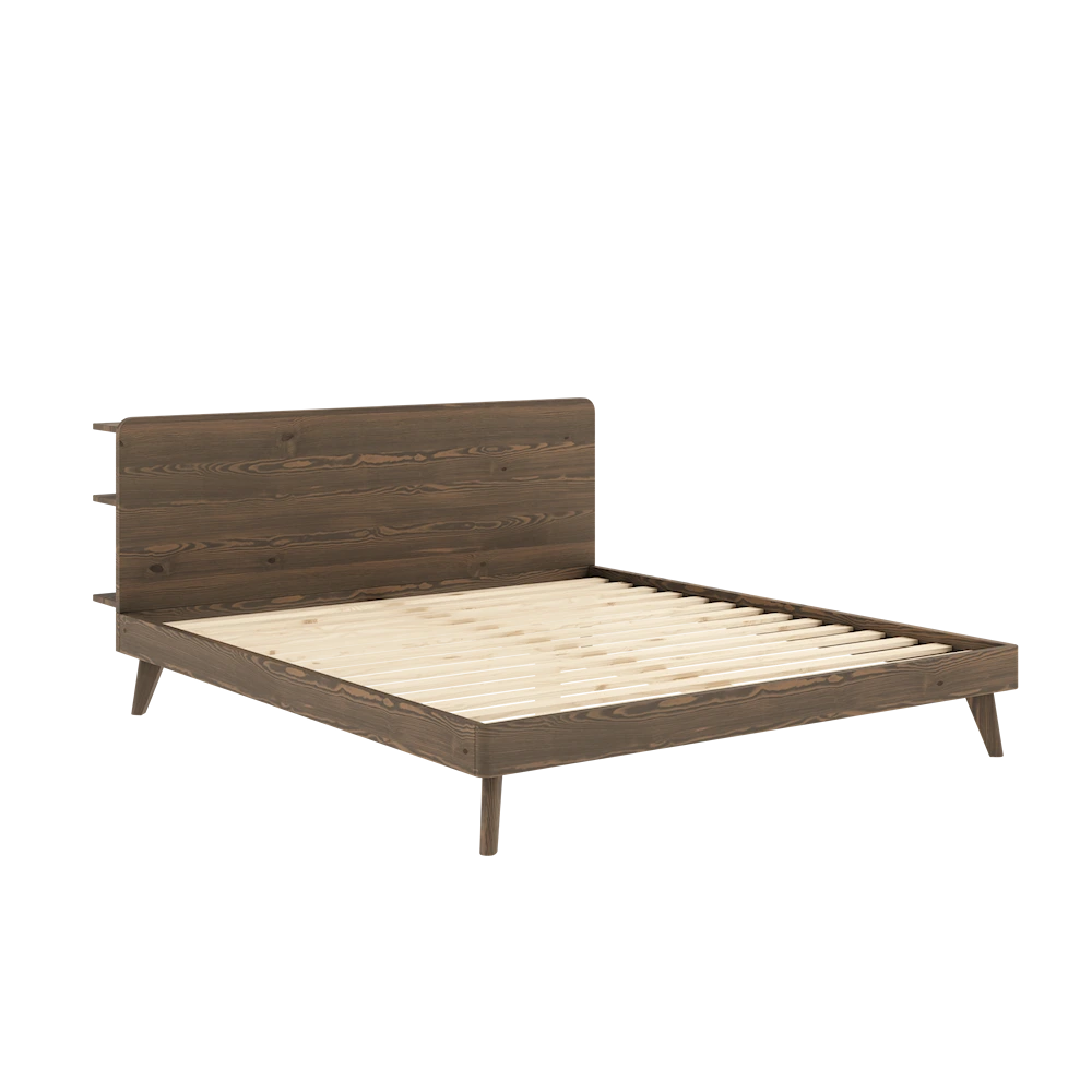 KARUP Dřevěná postel RETREAT 180x200 cm tmavě hnědá