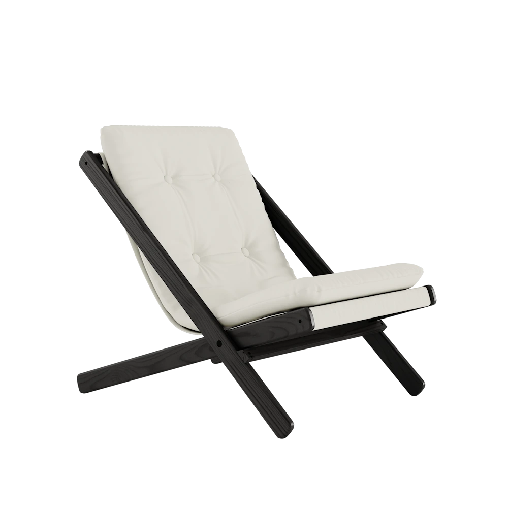 KARUP Skládací křeslo BOOGIE černě lakované s přírodním potahem