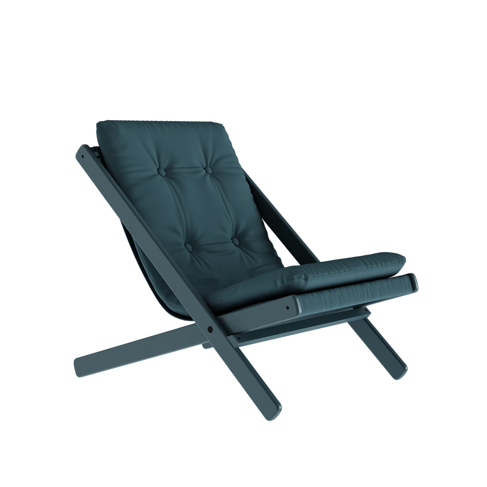 KARUP Skládací křeslo BOOGIE modře lakované s modrým potahem