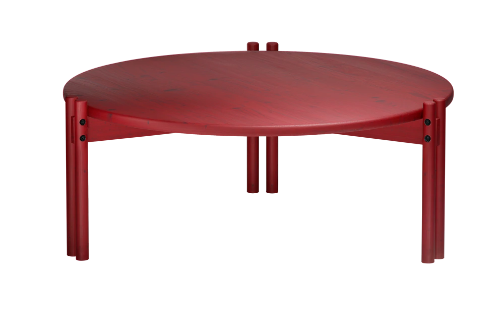KARUP DESIGN Kulatý konferenční stolek STICKS červený ø80 cm