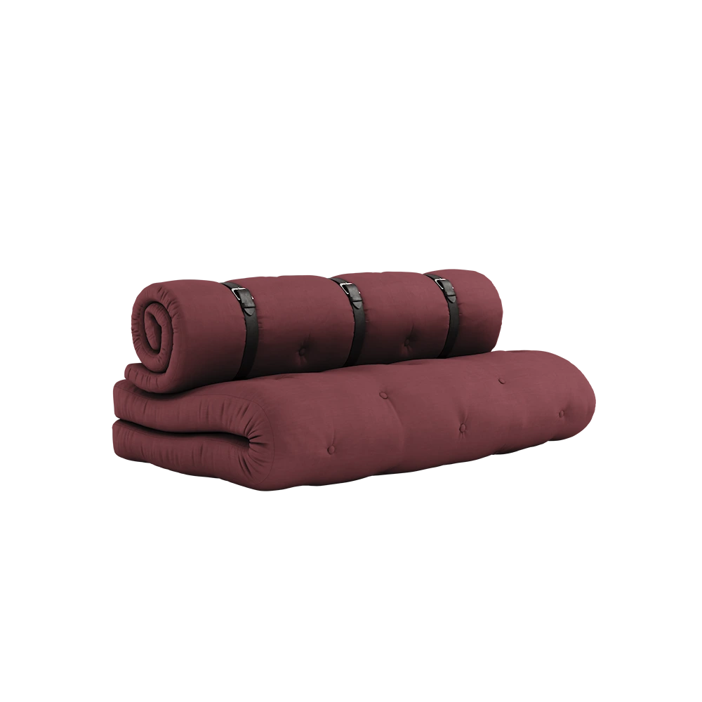 KARUP DESIGN Rozkládací pohovka BUCKLE UP vínová 140 cm