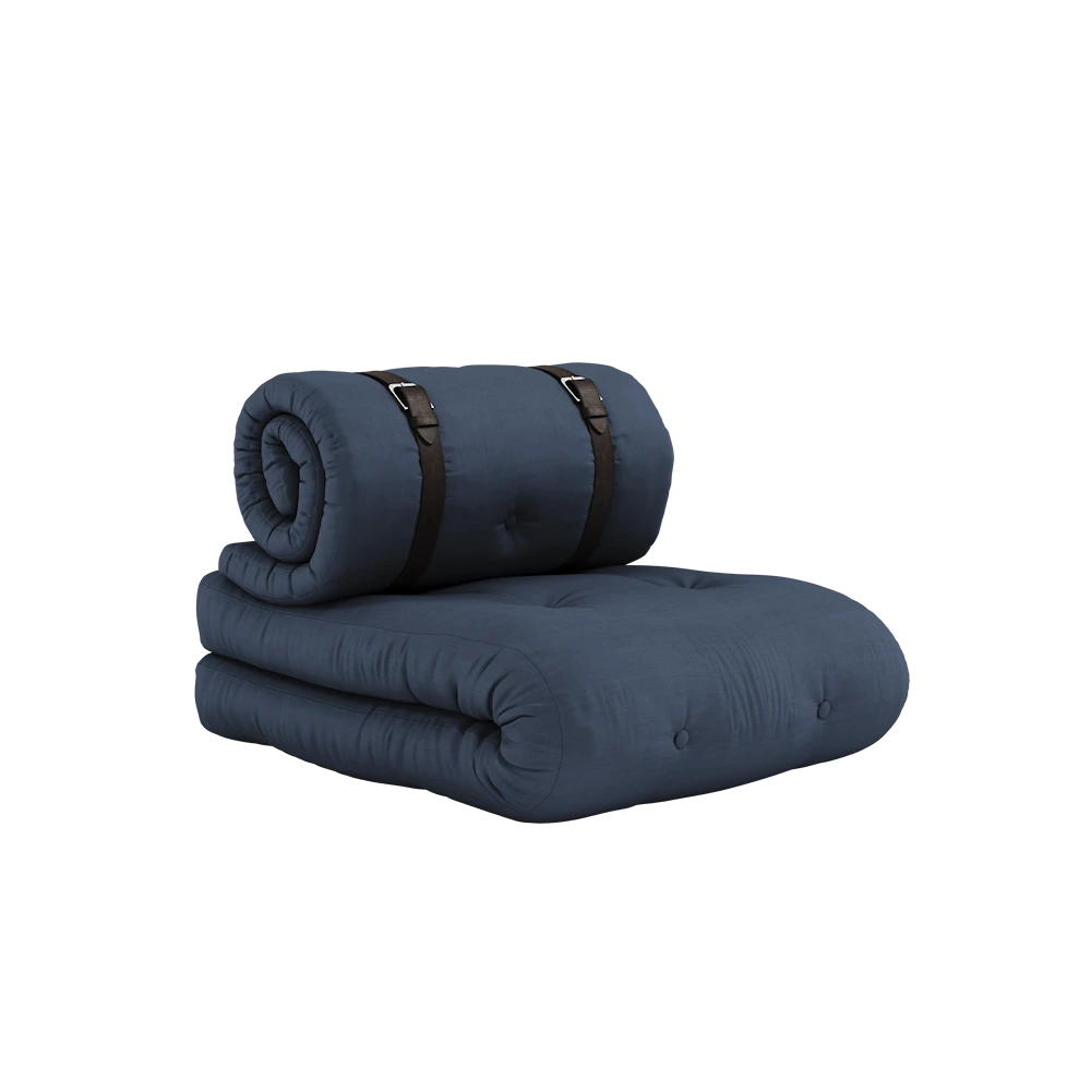 KARUP DESIGN Rozkládací křeslo BUCKLE UP námořnicky modré