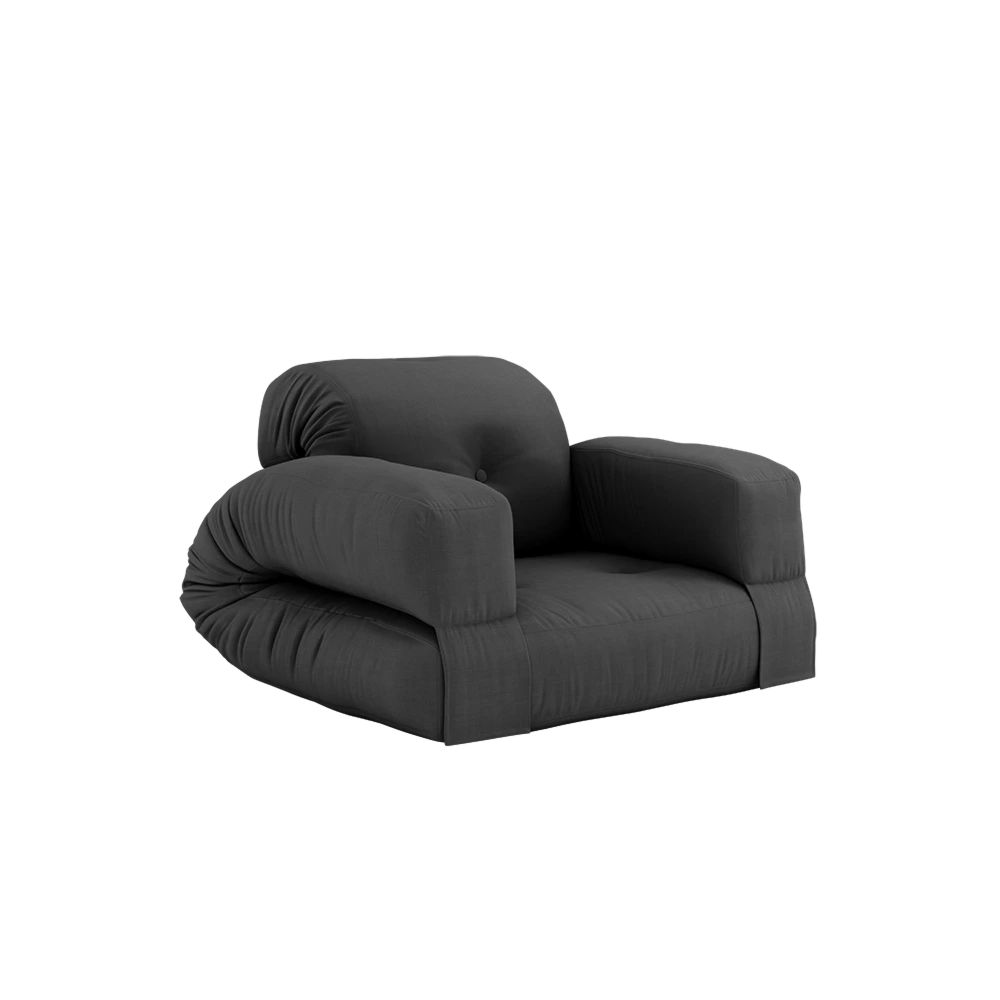 KARUP Rozkládací křeslo HIPPO tmavě šedé