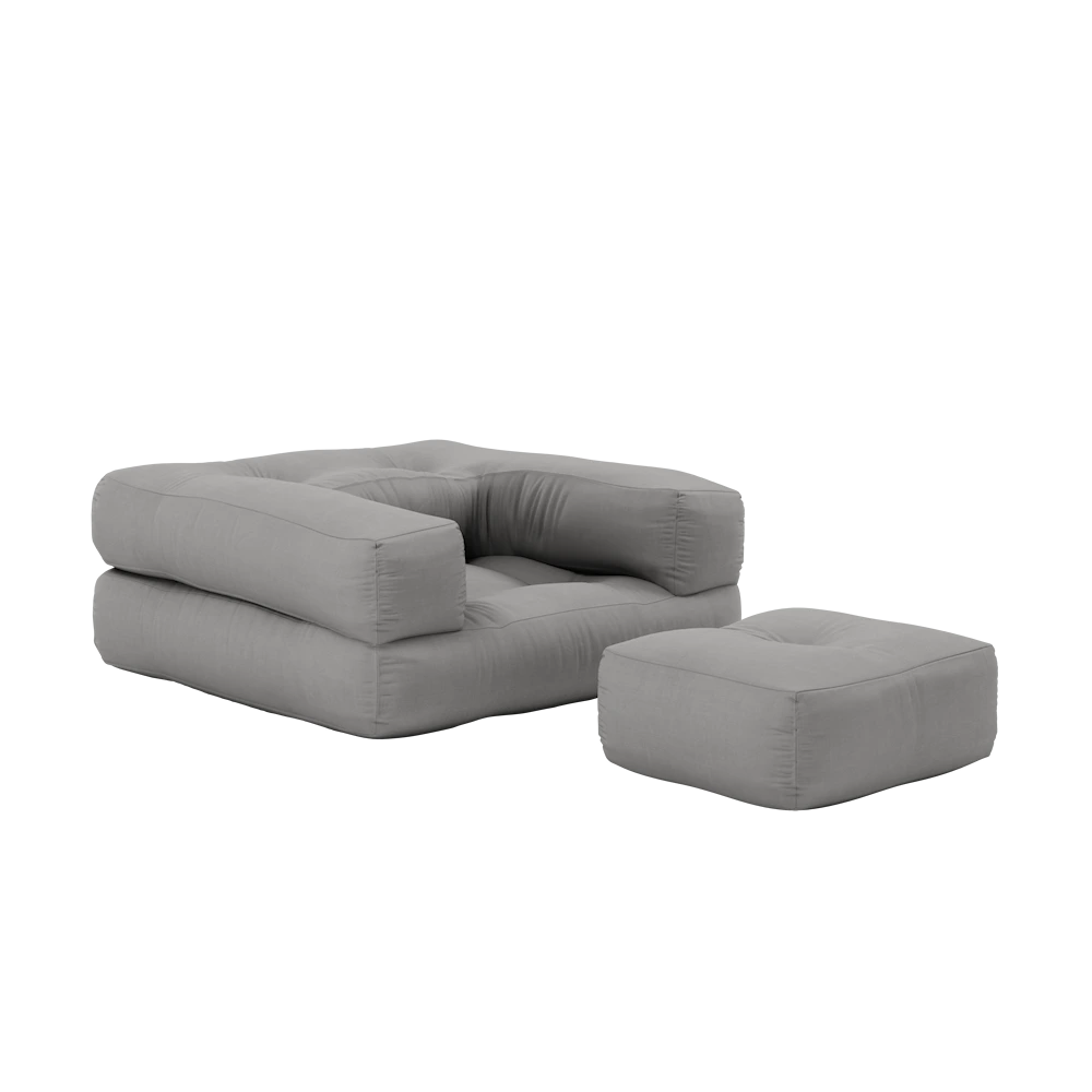 KARUP DESIGN Dětské rozkládací křeslo 3v1 MINI CUBE šedé