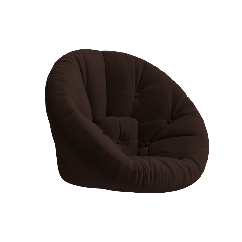 KARUP DESIGN Rozkládací křeslo NIDO tmavě hnědé