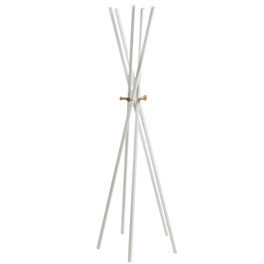 Bílý kovový věšák Kave Home Chelsey 170 cm