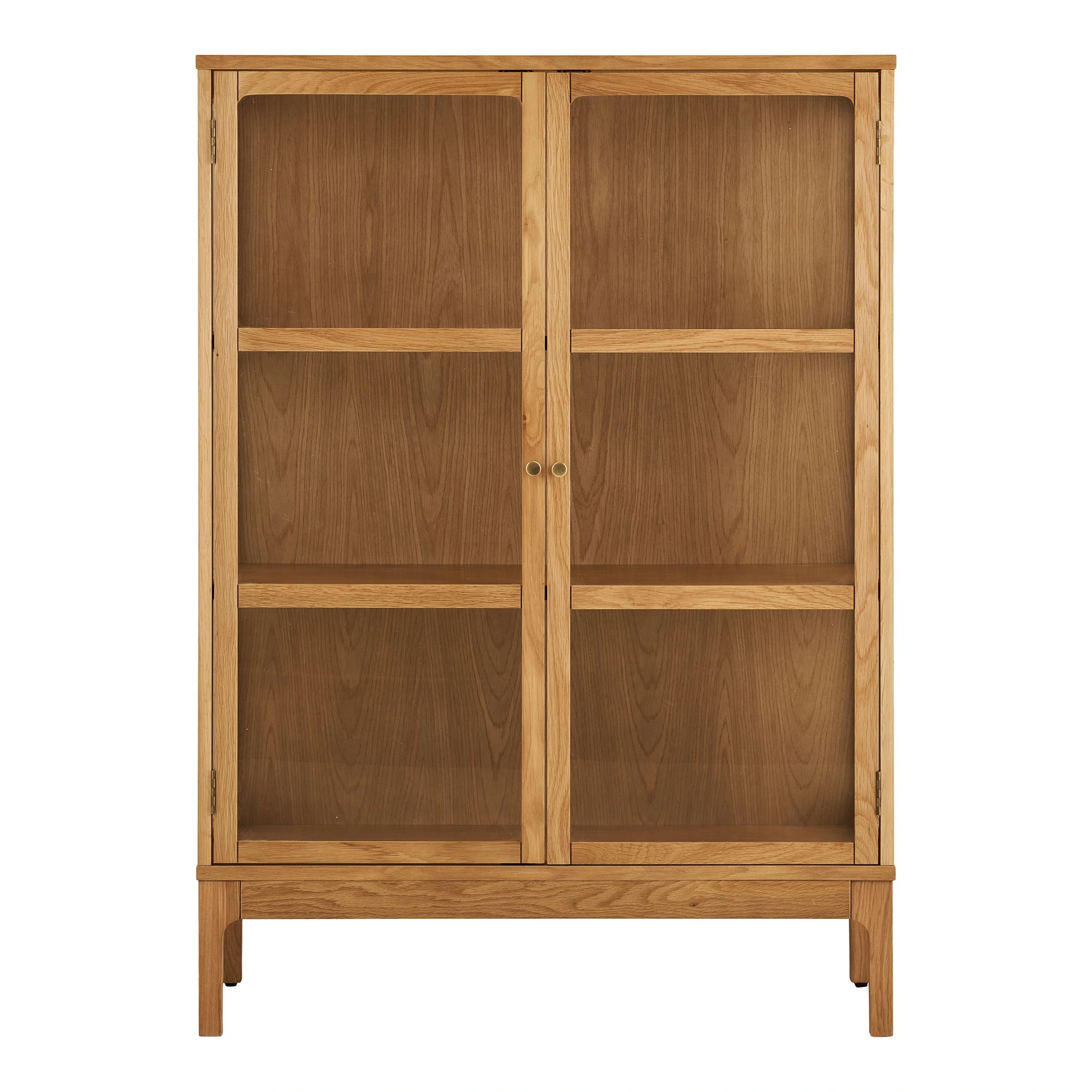 House Nordic Prosklený kabinet ZAMORA 126x90cm dub