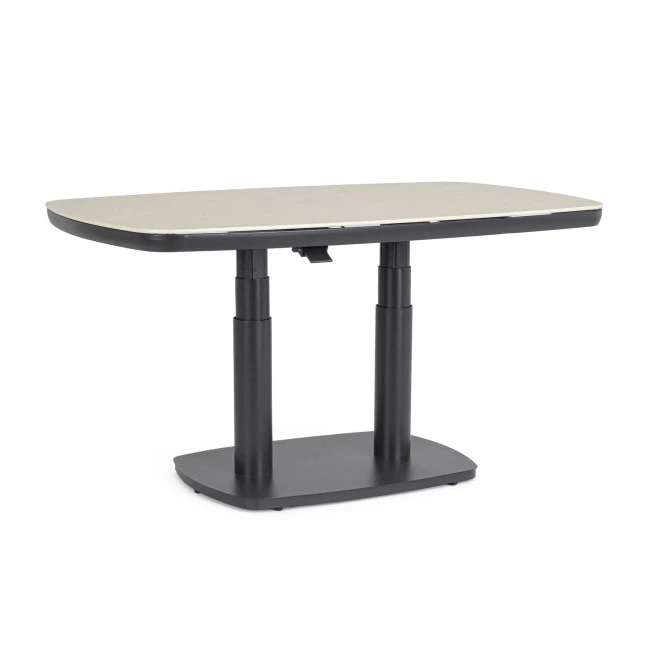 BIZZOTTO Nastavitelný zahradní stůl PORTOFINO 135x83 cm antracit