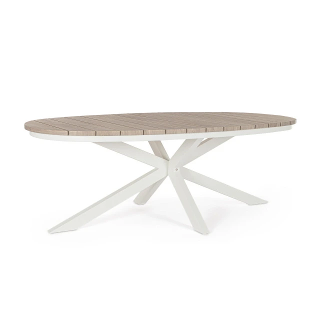 BIZZOTTO Oválný jídelní stůl ZELMAR světlý 218x115 cm