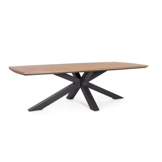 BIZZOTTO Zahradní jídelní stůl ZELMAR antracit 260x118 cm