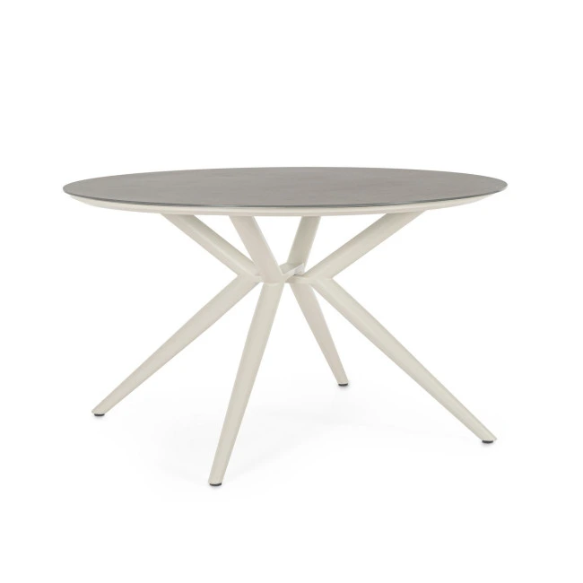 BIZZOTTO Kulatý zahradní stůl CABAS světlý ø130 cm