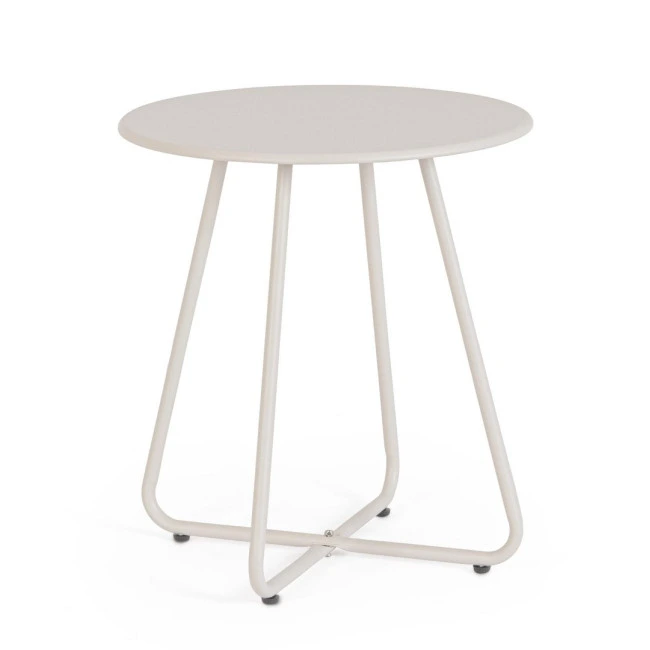 BIZZOTTO Kulatý konferenční stolek JABLE krémový ø45 cm