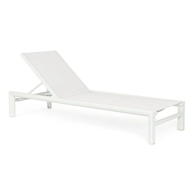 BIZZOTTO Hliníkové venkovní lehátko SKIPPER bílé