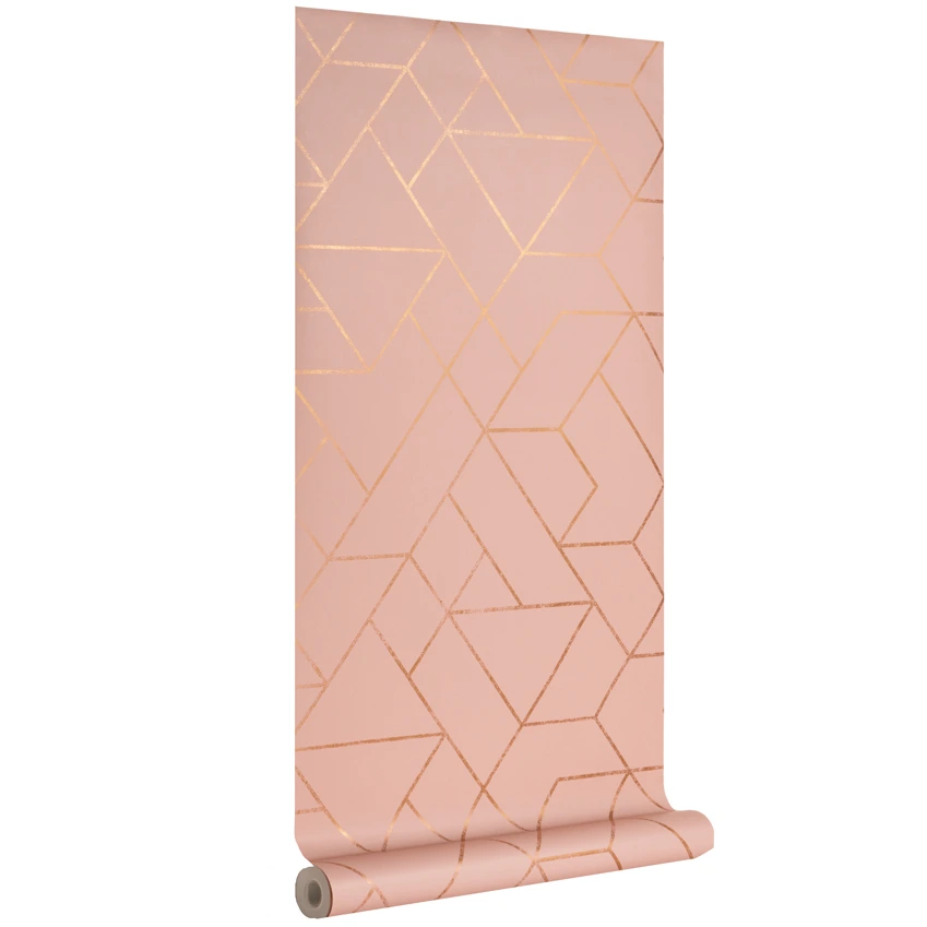 Růžová tapeta na zeď Kave Home Gea 10 x 0