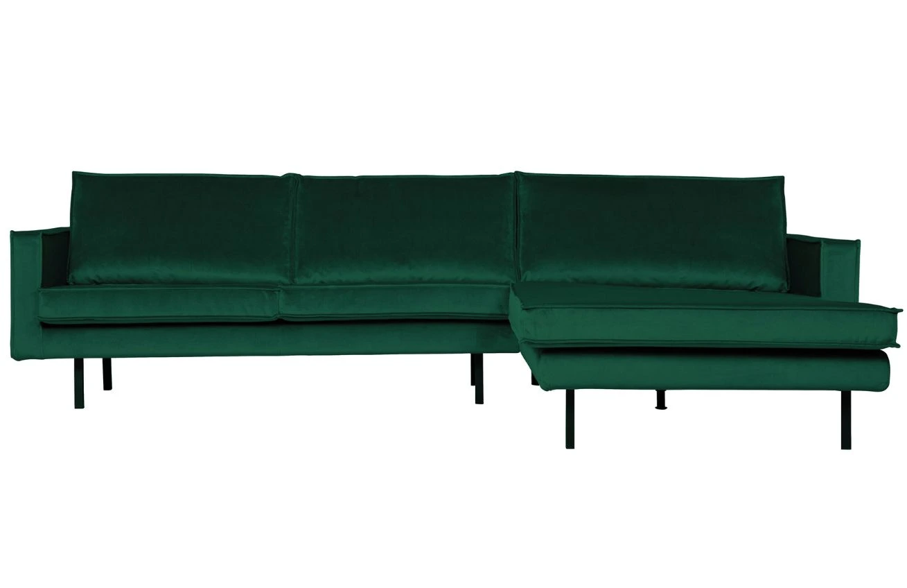 WOOOD Sametová rohová pohovka Raden 300 cm