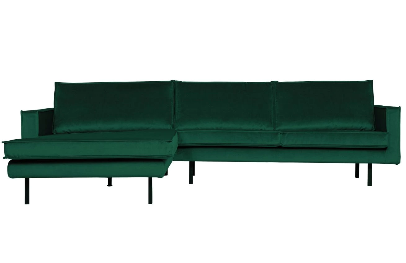 WOOOD Sametová rohová pohovka Raden 300 cm