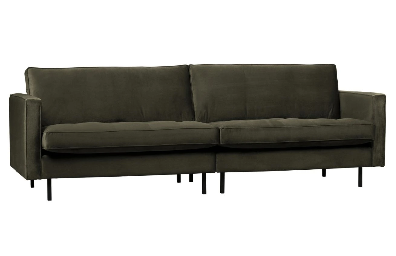 WOOOD Sametová pohovka Raden 275 cm s prošíváním