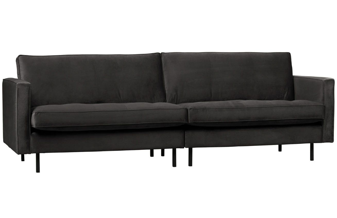 WOOOD Sametová pohovka Raden 275 cm s prošíváním