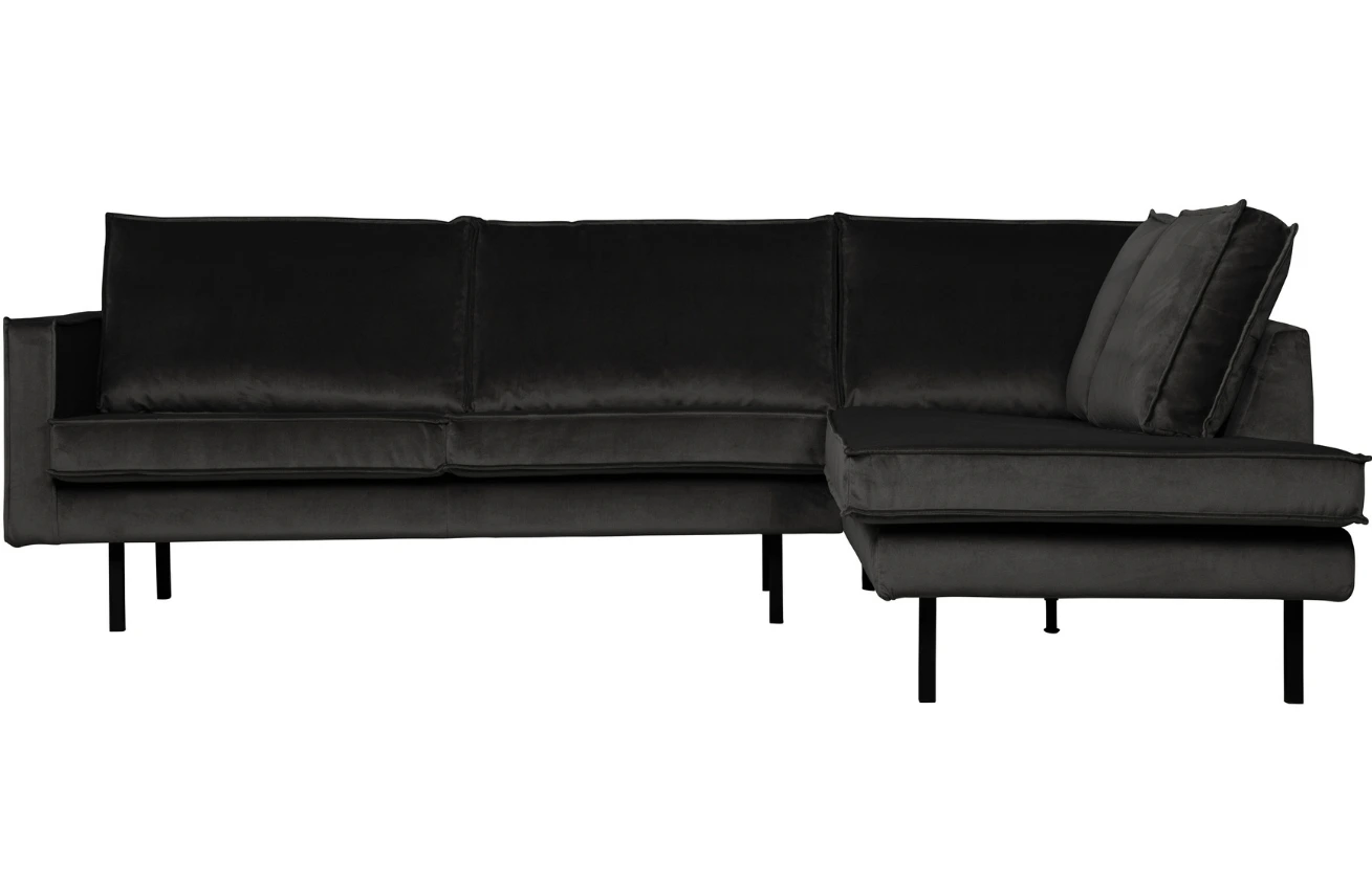 WOOOD Sametová rohová pohovka Raden 266 cm