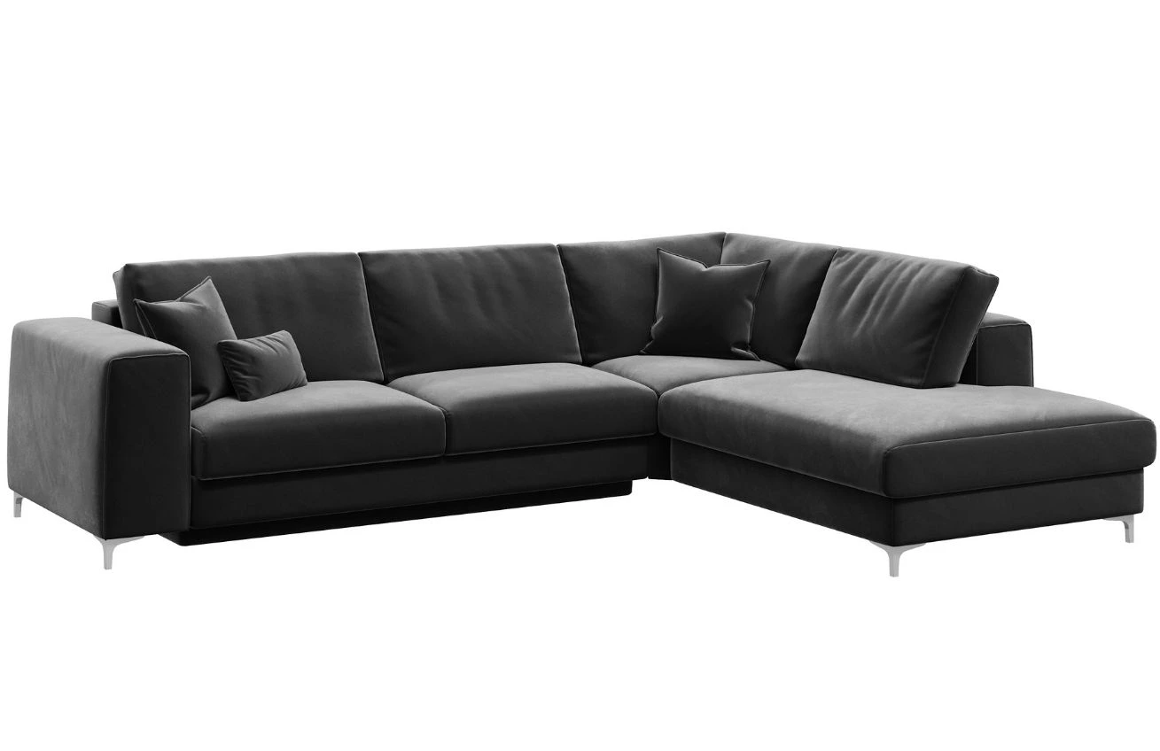 Devichy Sametová rozkládací pohovka Rothe 302 cm