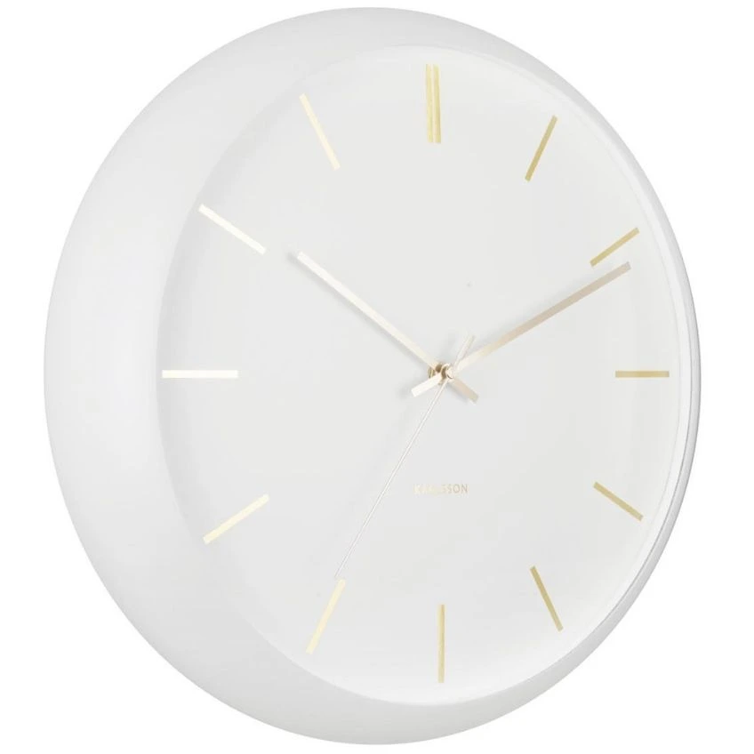 Present time Bílo-zlaté nástěnné hodiny Belene Ø 40 cm