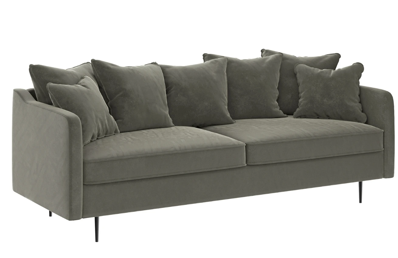 Ghado Sametová pohovka Esme 214 cm