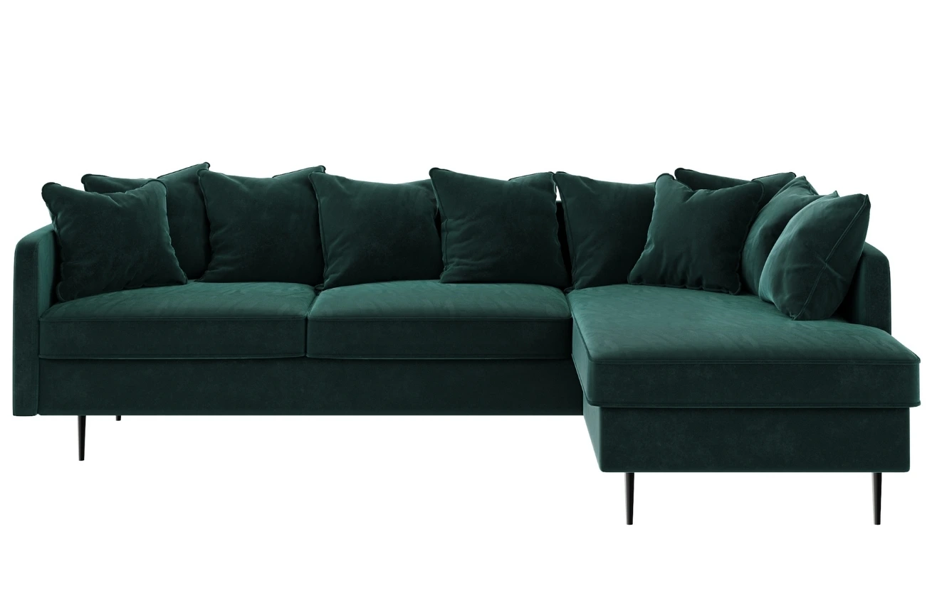 Ghado Sametová rohová pohovka Esme 255 cm