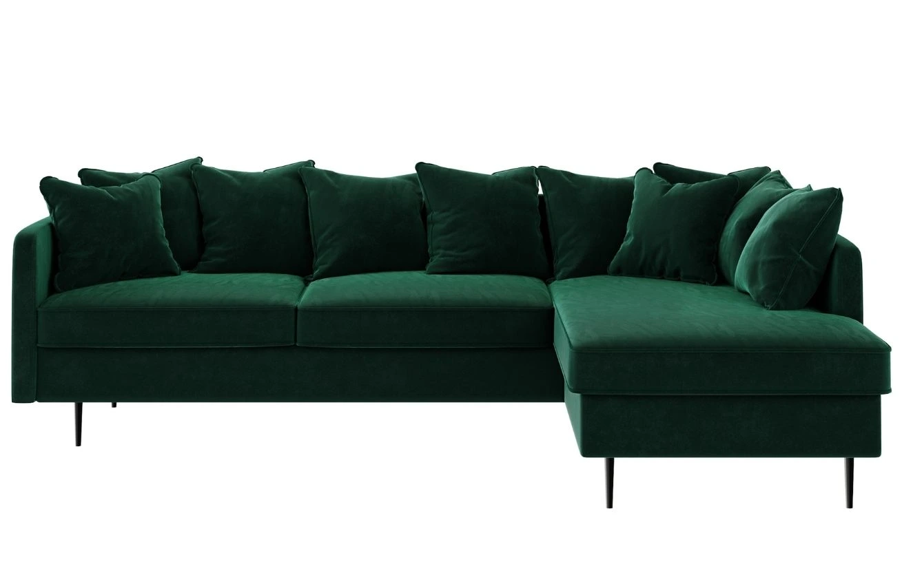 Ghado Sametová rohová pohovka Esme 255 cm