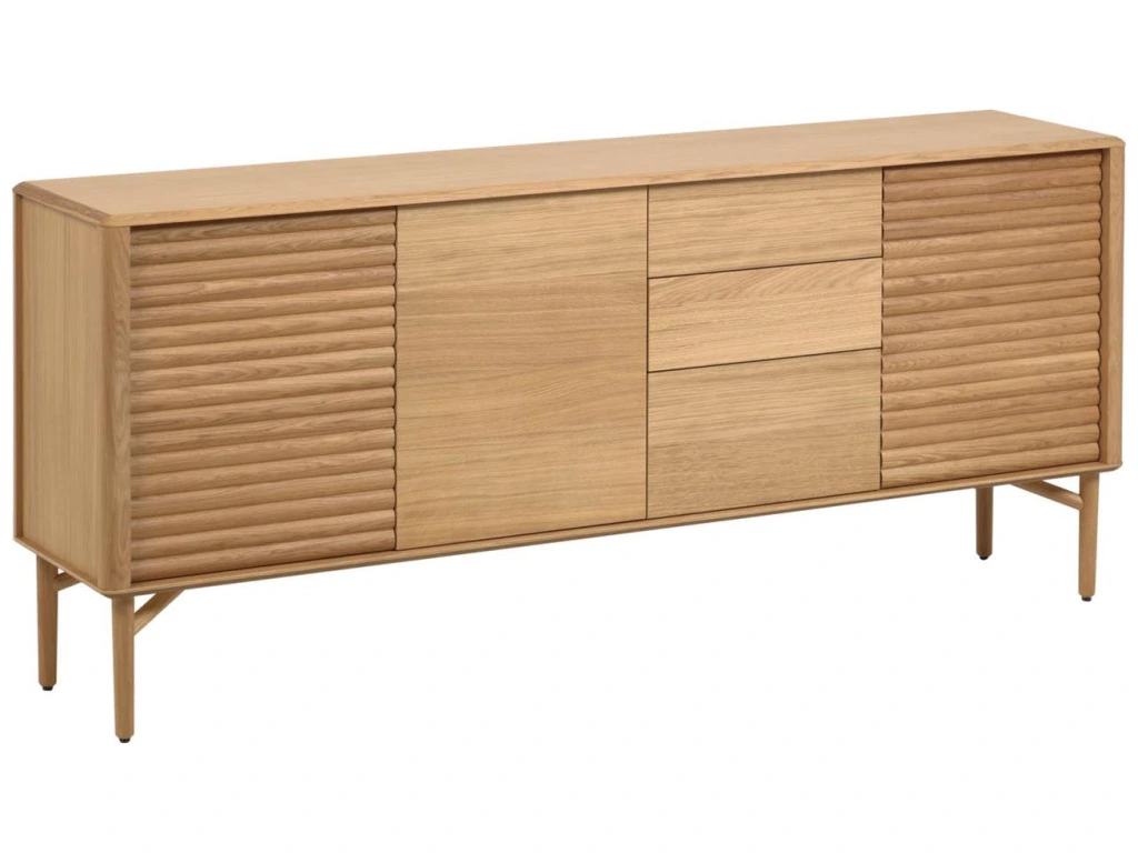Dubová komoda Kave Home Lenon 200 x 45 cm