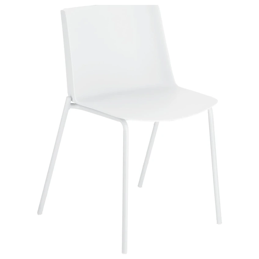 Bílá plastová jídelní židle Kave Home Hannia