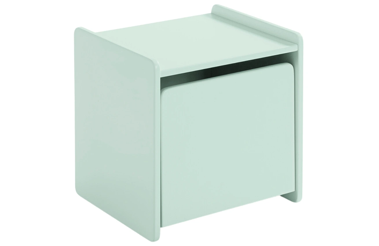 Mátově zelený lakovaný dětský noční stolek Vipack Kiddy 40 x 36 cm