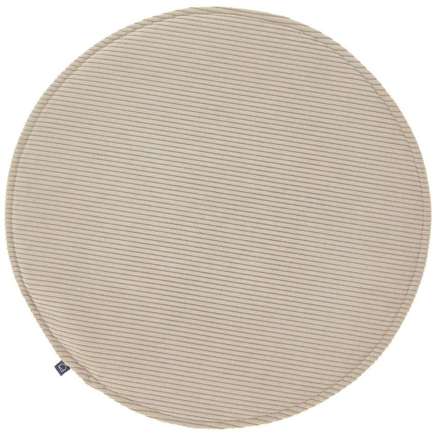 Hnědo šedý manšestrový podsedák Kave Home Sora 35 cm