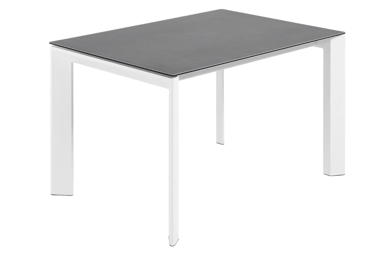 Antracitově šedý keramický rozkládací jídelní stůl Kave Home Axis III. 120/180 x 80 cm