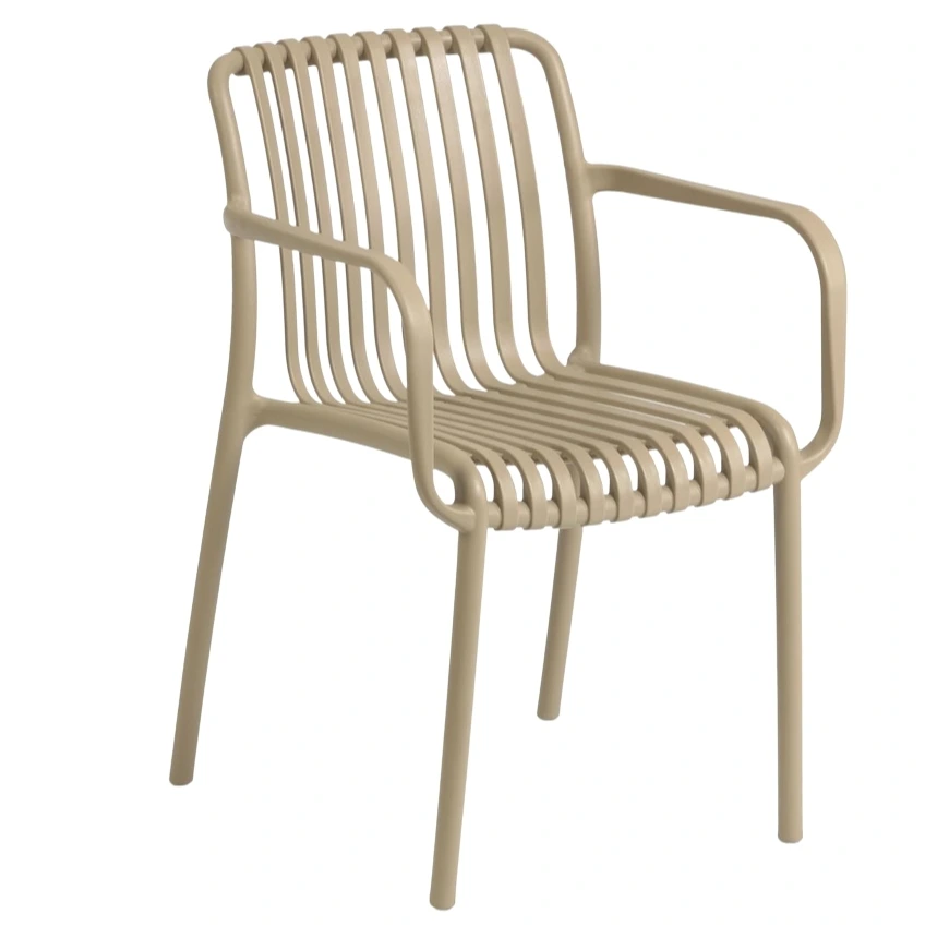 Kave Home Béžová plastová zahradní židle Isabellini