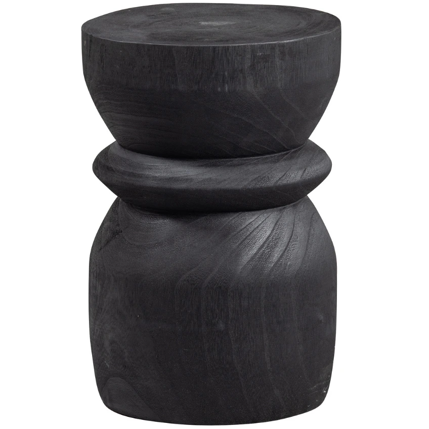 WOOOD Černá dřevěná stolička Brandan 40 cm