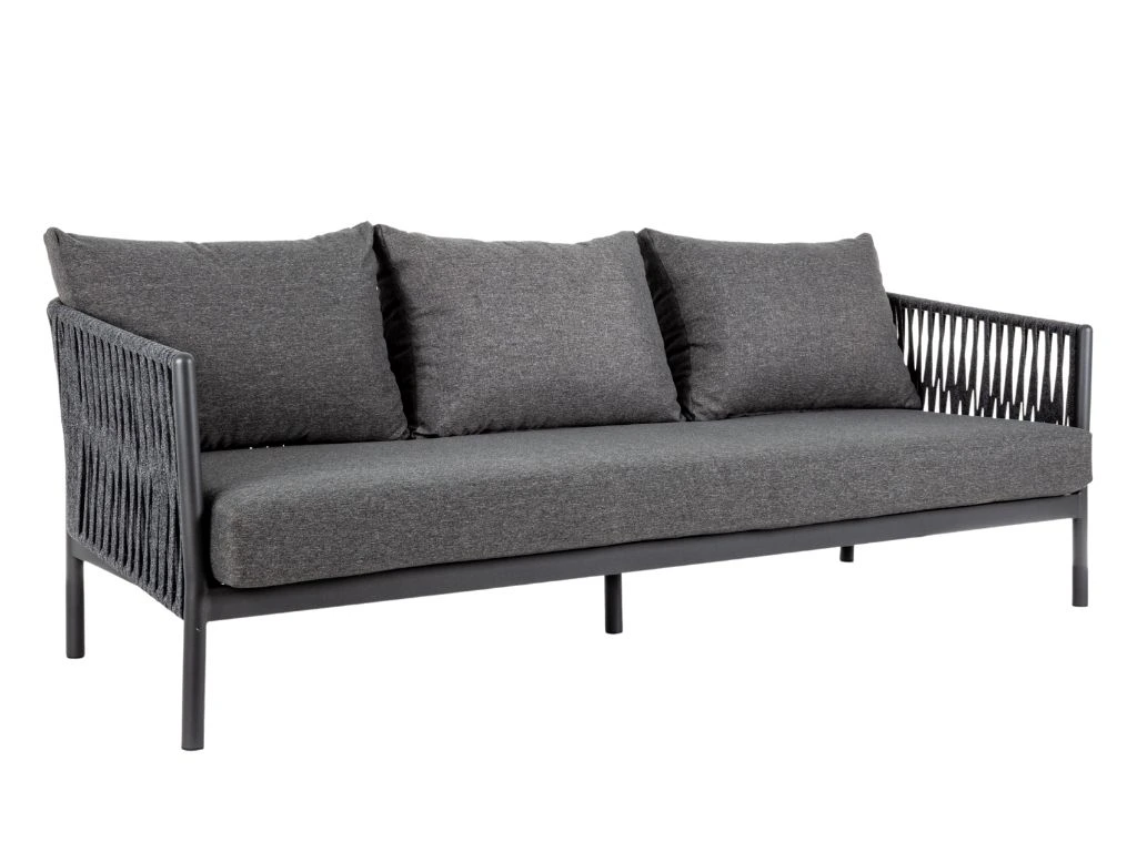 Bizzotto Tmavě šedá zahradní pohovka Florencia 220 cm