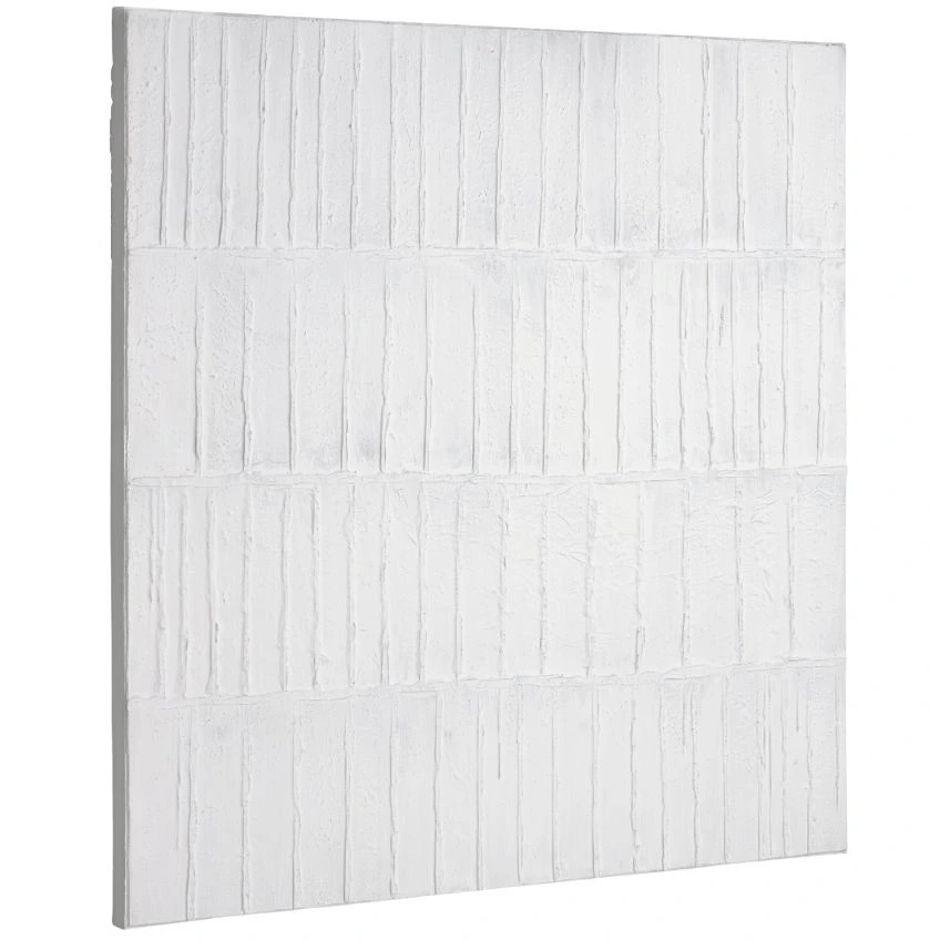 Šedo bílý obraz Kave Home Basilisa 90 x 90 cm