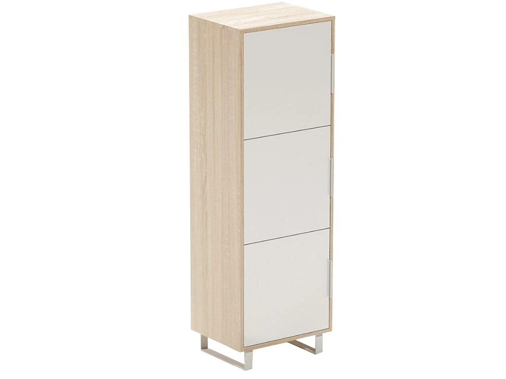 ARBYD Matně bílá dubová kancelářská skříň Thor 158