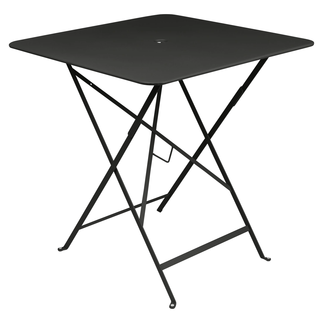 Černý kovový skládací stůl Fermob Bistro 71 x 71 cm