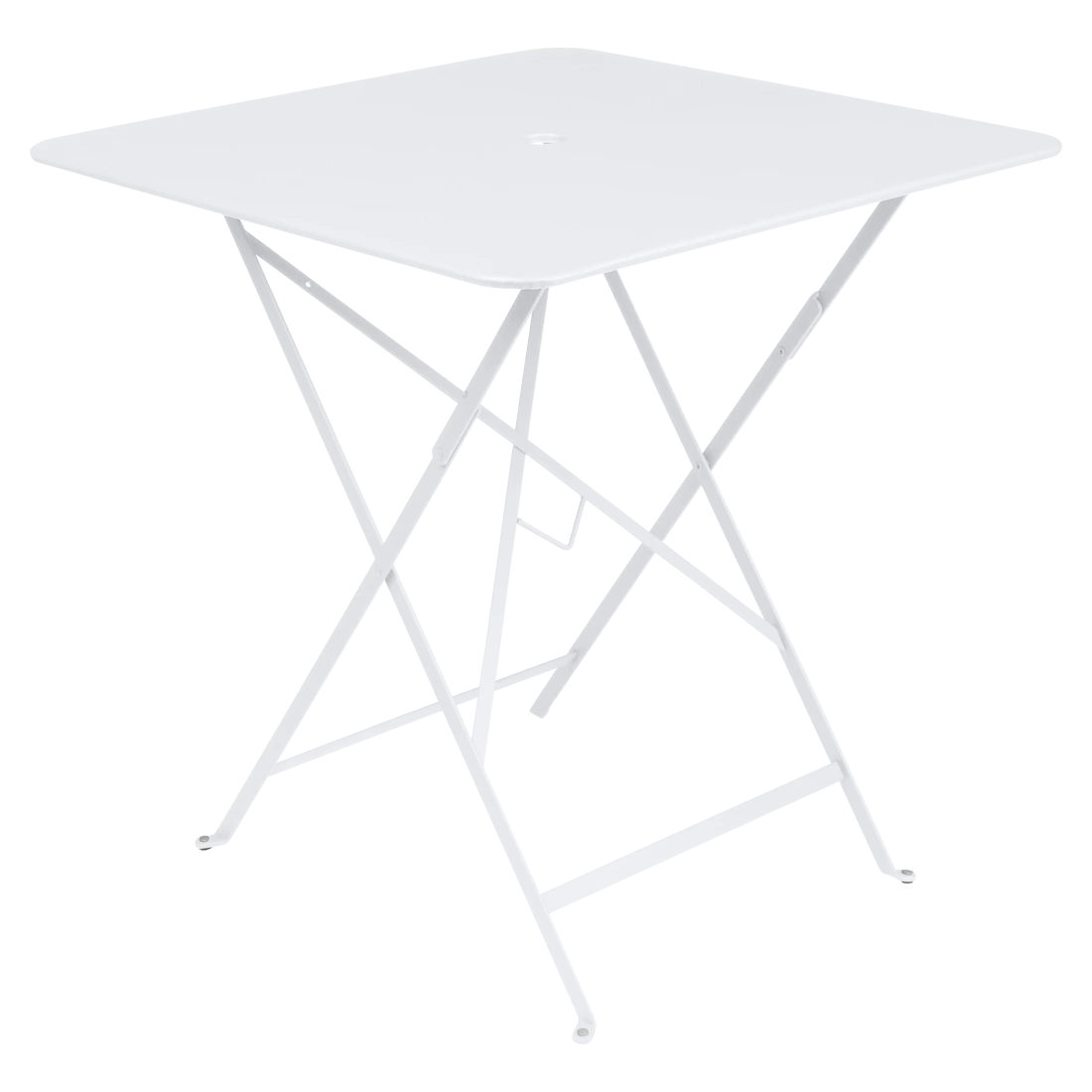 Bílý kovový skládací stůl Fermob Bistro 71 x 71 cm