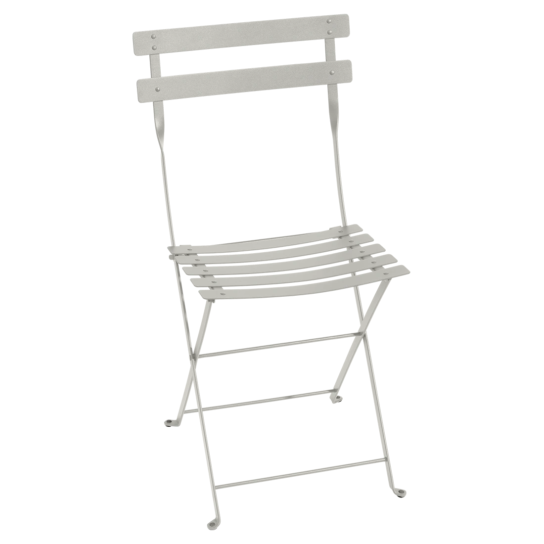 Světle šedá kovová skládací židle Fermob Bistro