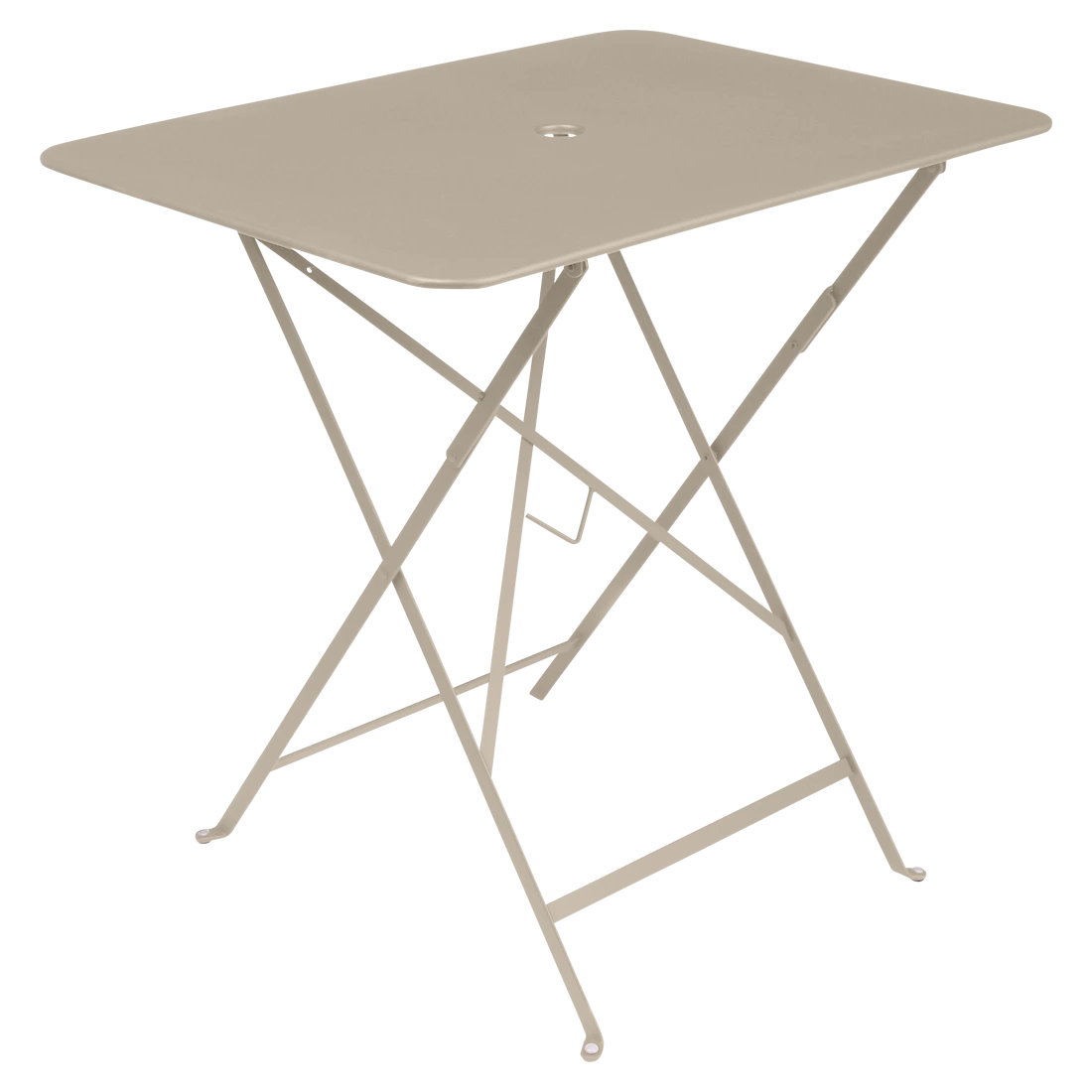Muškátově šedý kovový skládací stůl Fermob Bistro 57 x 77 cm