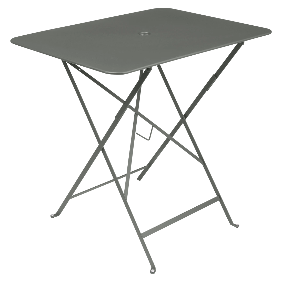 Šedozelený kovový skládací stůl Fermob Bistro 57 x 77 cm