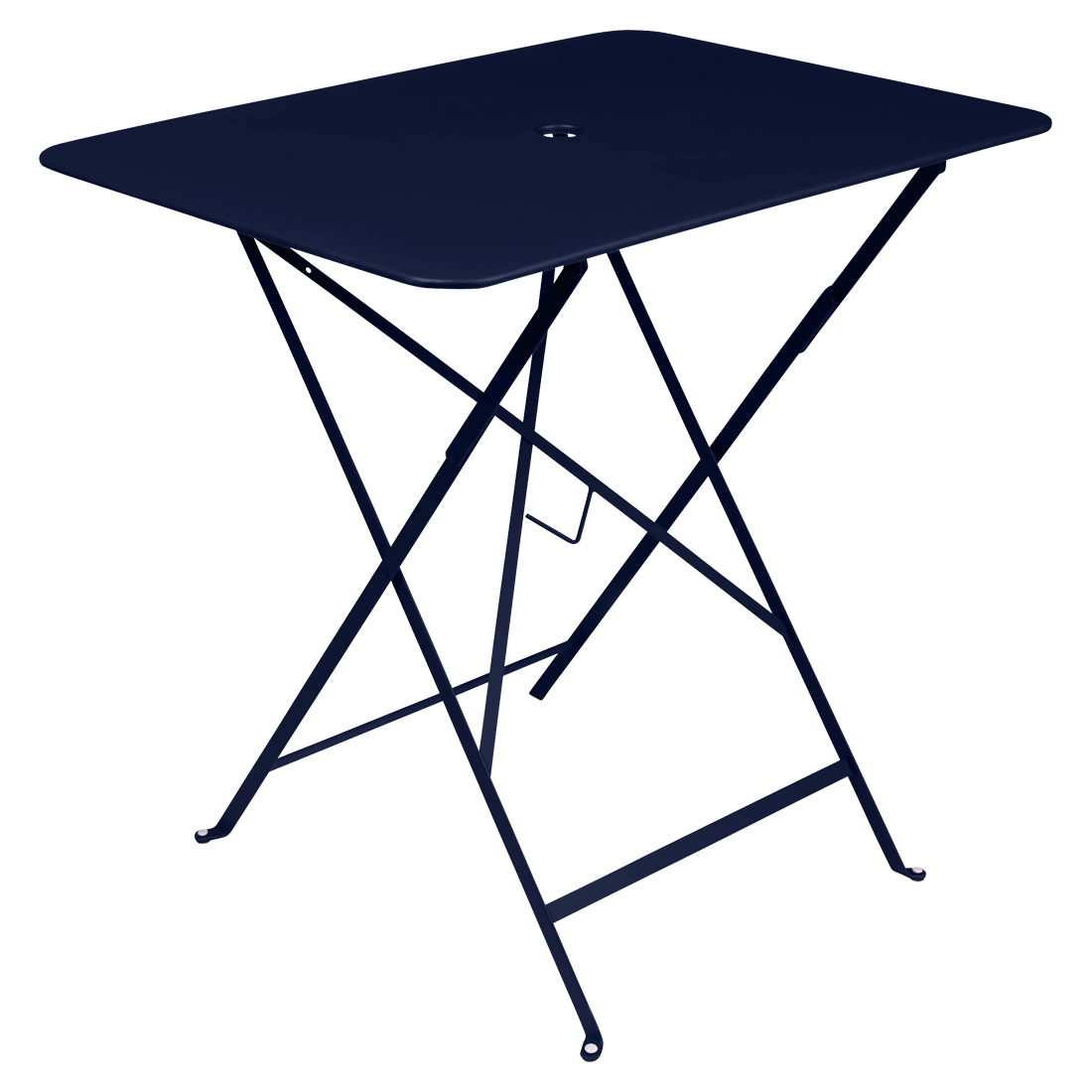 Tmavě modrý kovový skládací stůl Fermob Bistro 57 x 77 cm