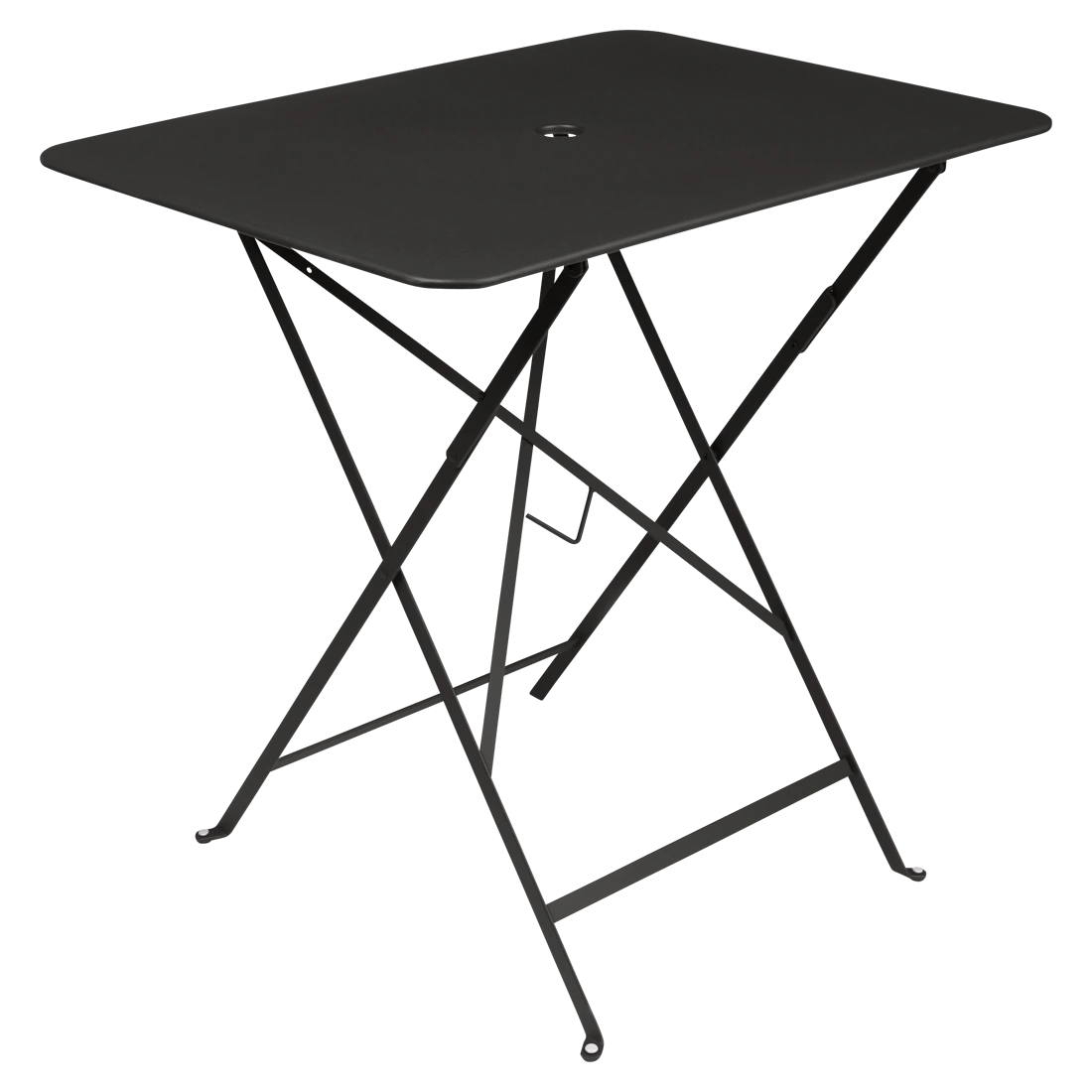 Černý kovový skládací stůl Fermob Bistro 57 x 77 cm
