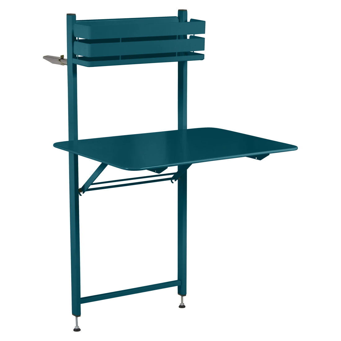 Modrý kovový balkonový stůl Fermob Bistro 57 x 77 cm