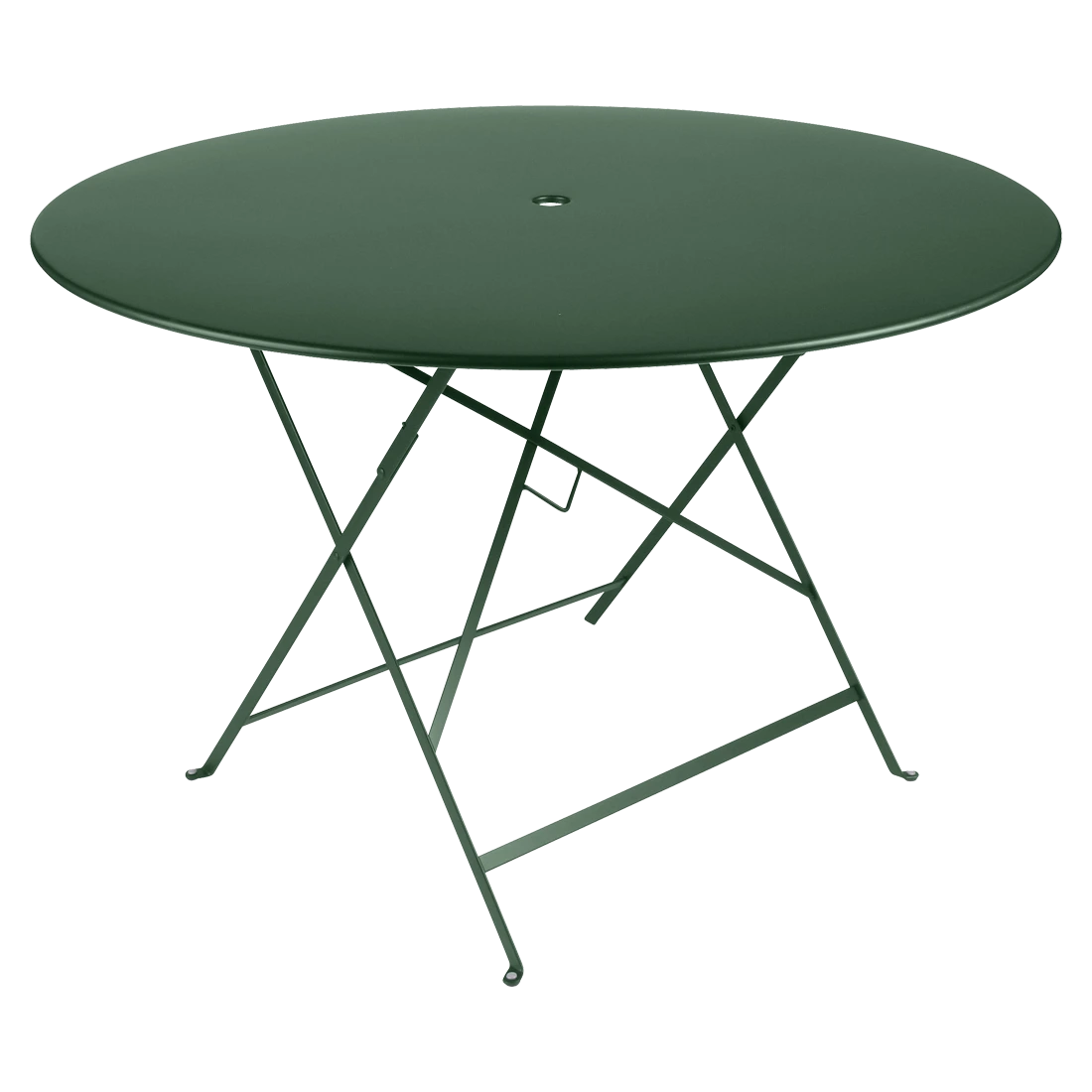 Tmavě zelený kovový skládací stůl Fermob Bistro 117 cm